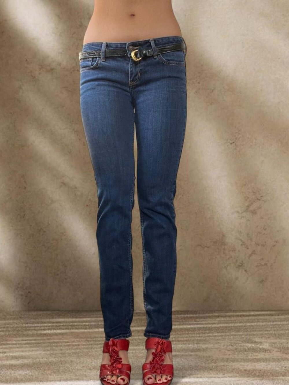 Hollister Denim Size 27 2000s dark wash low rise straight leg jeans